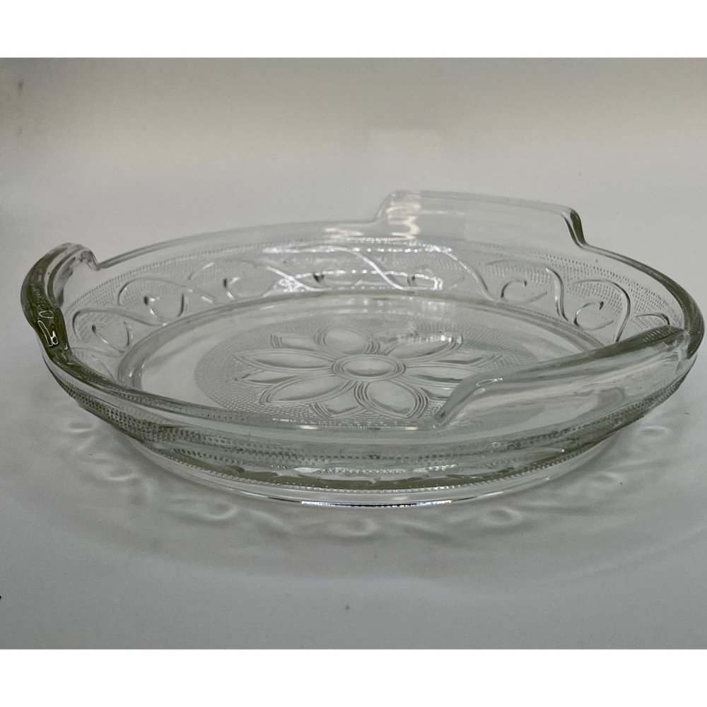 Vintage Indiana Glass Co. Clear Tiara Punch Bowl Stand, Base Only - Picture 2 of 3
